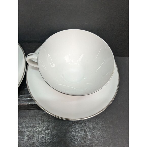 Royal M by Mitashoten Platinum Knight M109 Teacup and Saucer Set of 2 - Picture 7 of 11